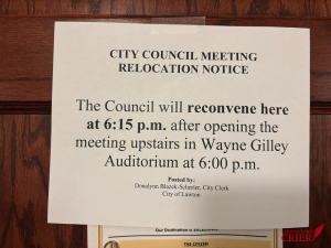 City Council meeting moved downstairs