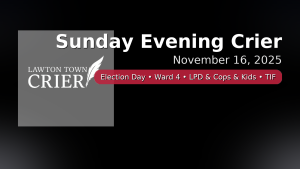 Sunday Evening Crier – November 16, 2025: Looking Ahead to Election Day