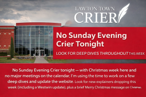 No Sunday Evening Crier on 12/21/2025