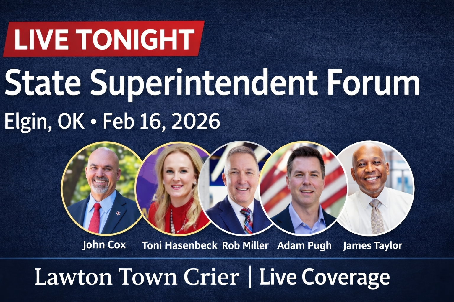 Oklahoma State Superintendent Candidate Forum Set for Elgin