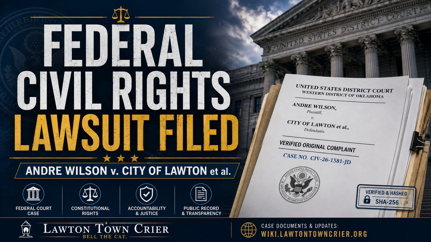 Lawton City Council to Convene Executive Session on Federal Civil Rights Lawsuit
