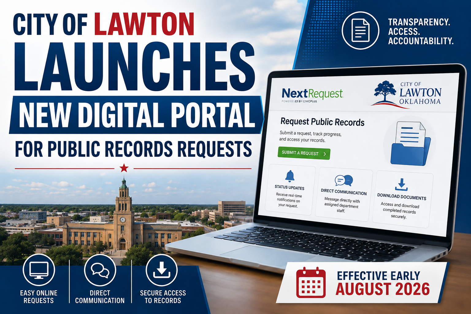 City of Lawton Launches New Digital Portal for Public Records Requests